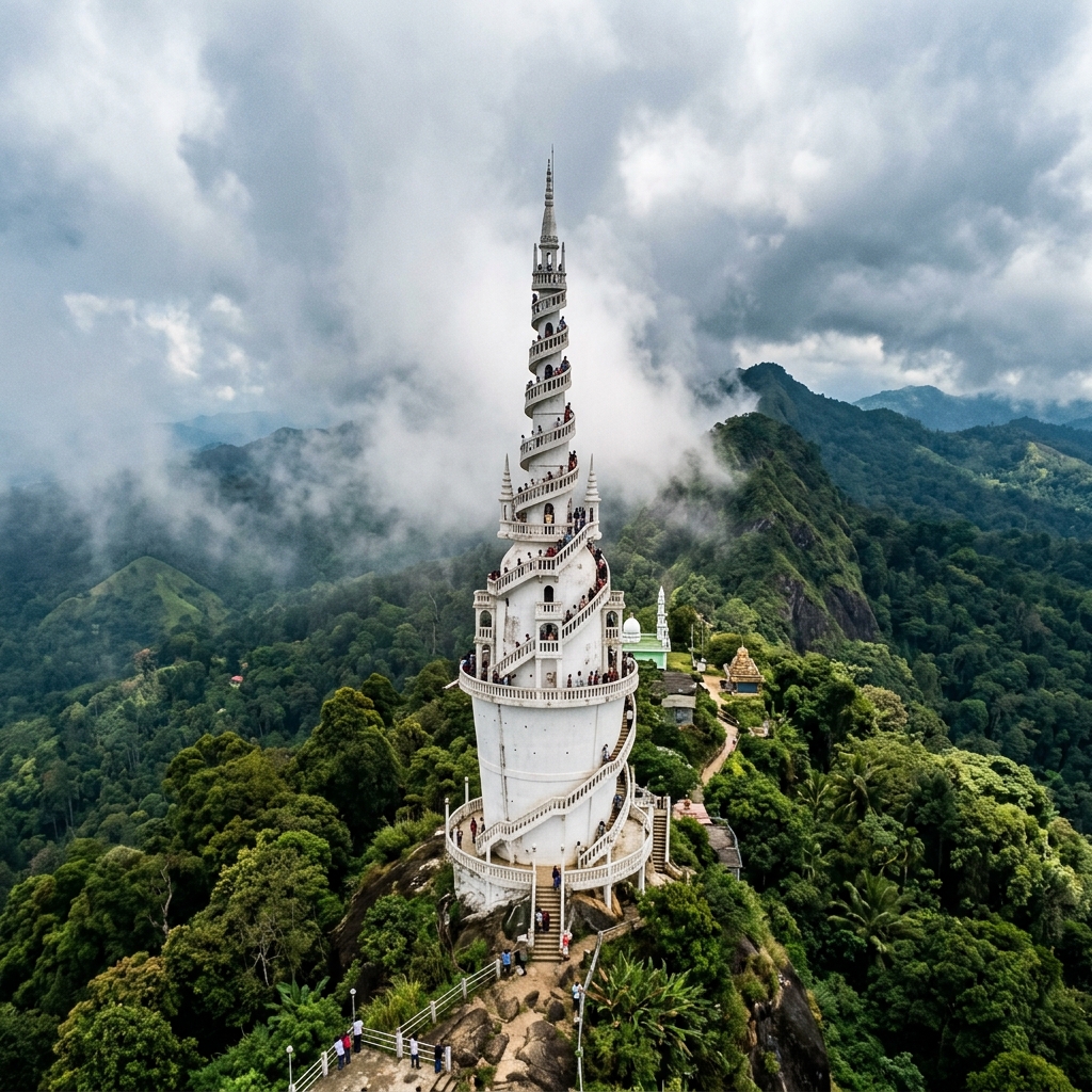 Ambuluwawa Tower, a popular attraction near Bible Rock