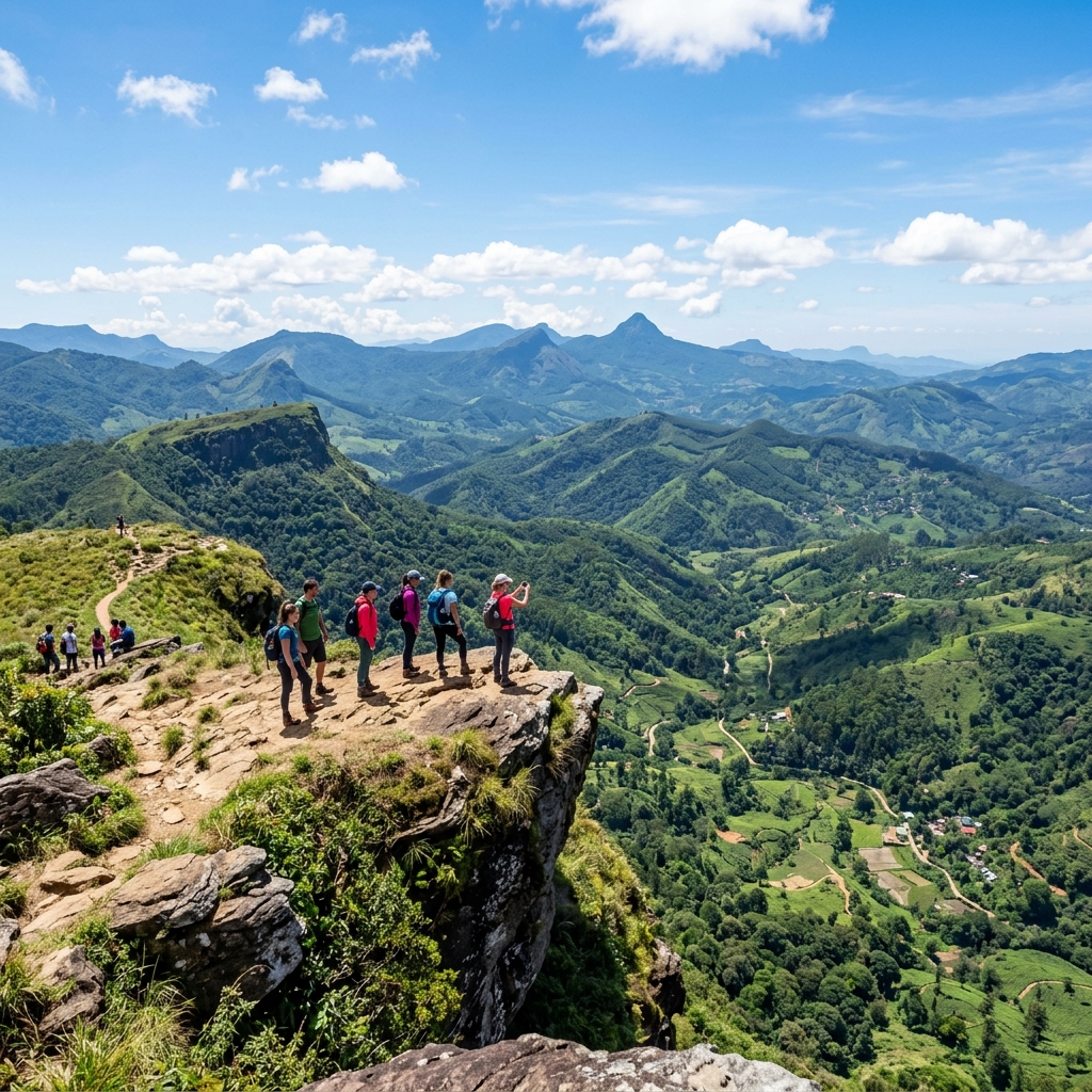Clear-day panorama from the flat summit of Bible Rock, best seen in the dry season